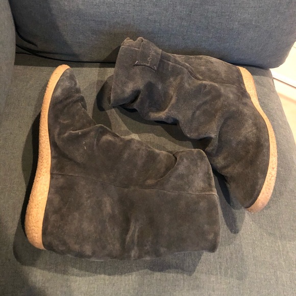 LeMare Slouchy Suede Hidden Wedge Otto Booties - Picture 2 of 9